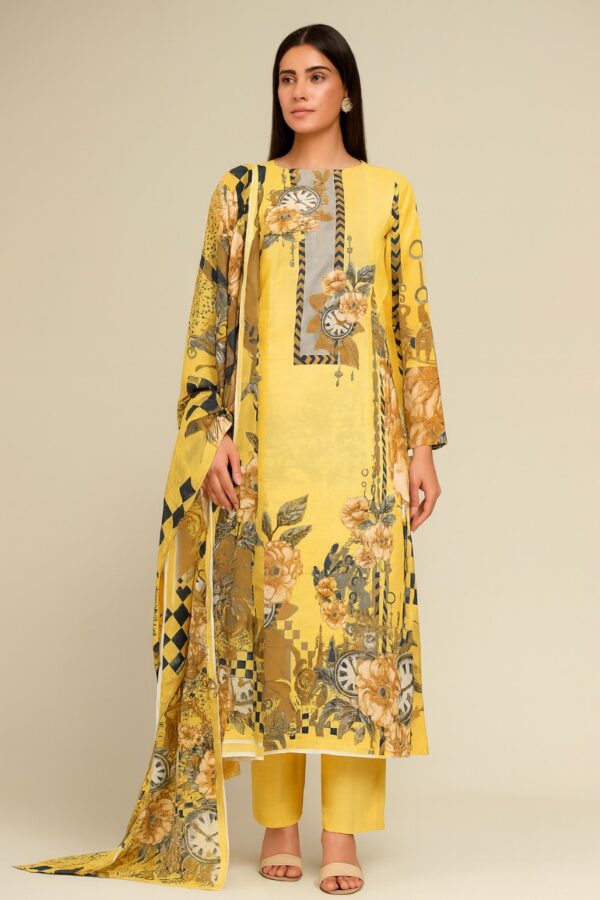 Ferdous Lawn Pure Cotton Three Piece - TP1002