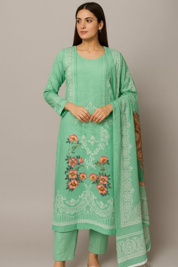 Ferdous Lawn Pure Cotton Three Piece - TP1003