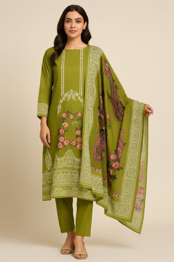 Ferdous Lawn Pure Cotton Three Piece - TP1005