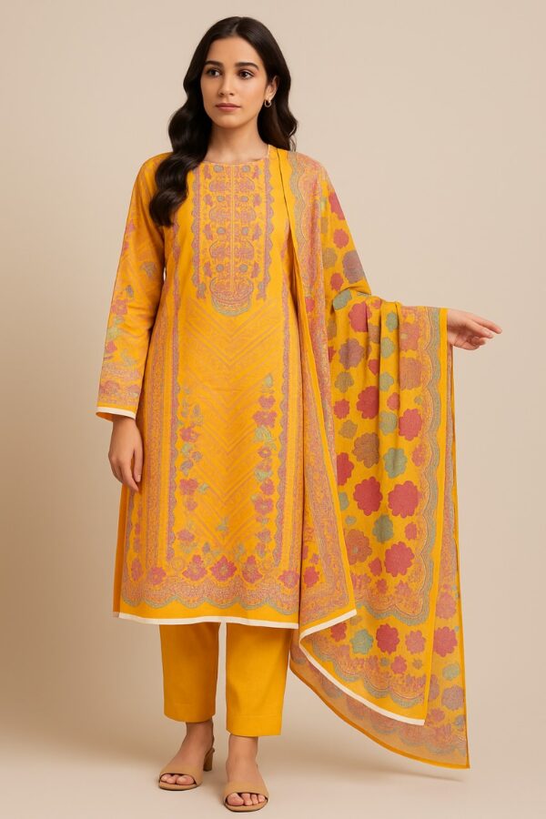 Ferdous Lawn Pure Cotton Three Piece - TP1008