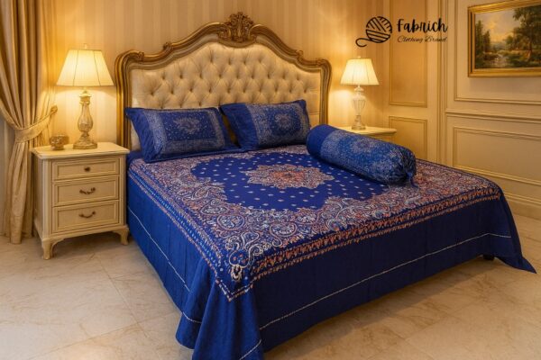 (RTP) Twill -Panel Fabric Bedsheet - BS1008