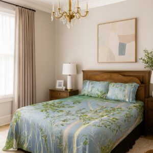 (RTP) Twill -Panel Fabric Bedsheet - BS1011