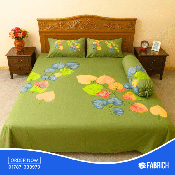 Twill-Panel Fabric Bedsheet