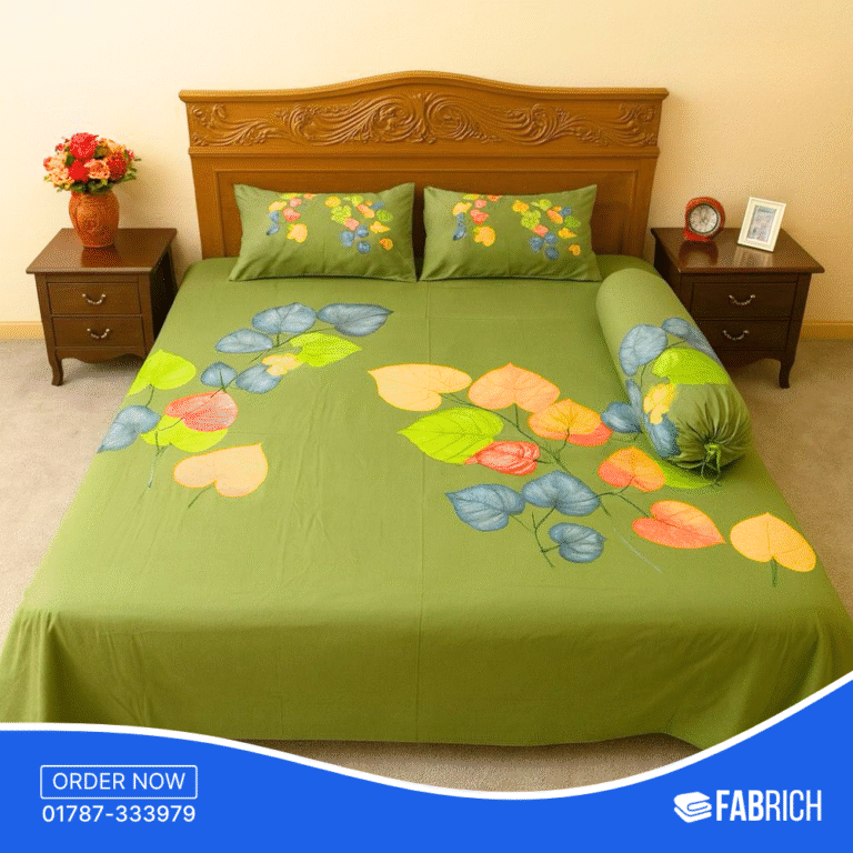 Twill-Panel Fabric Bedsheet