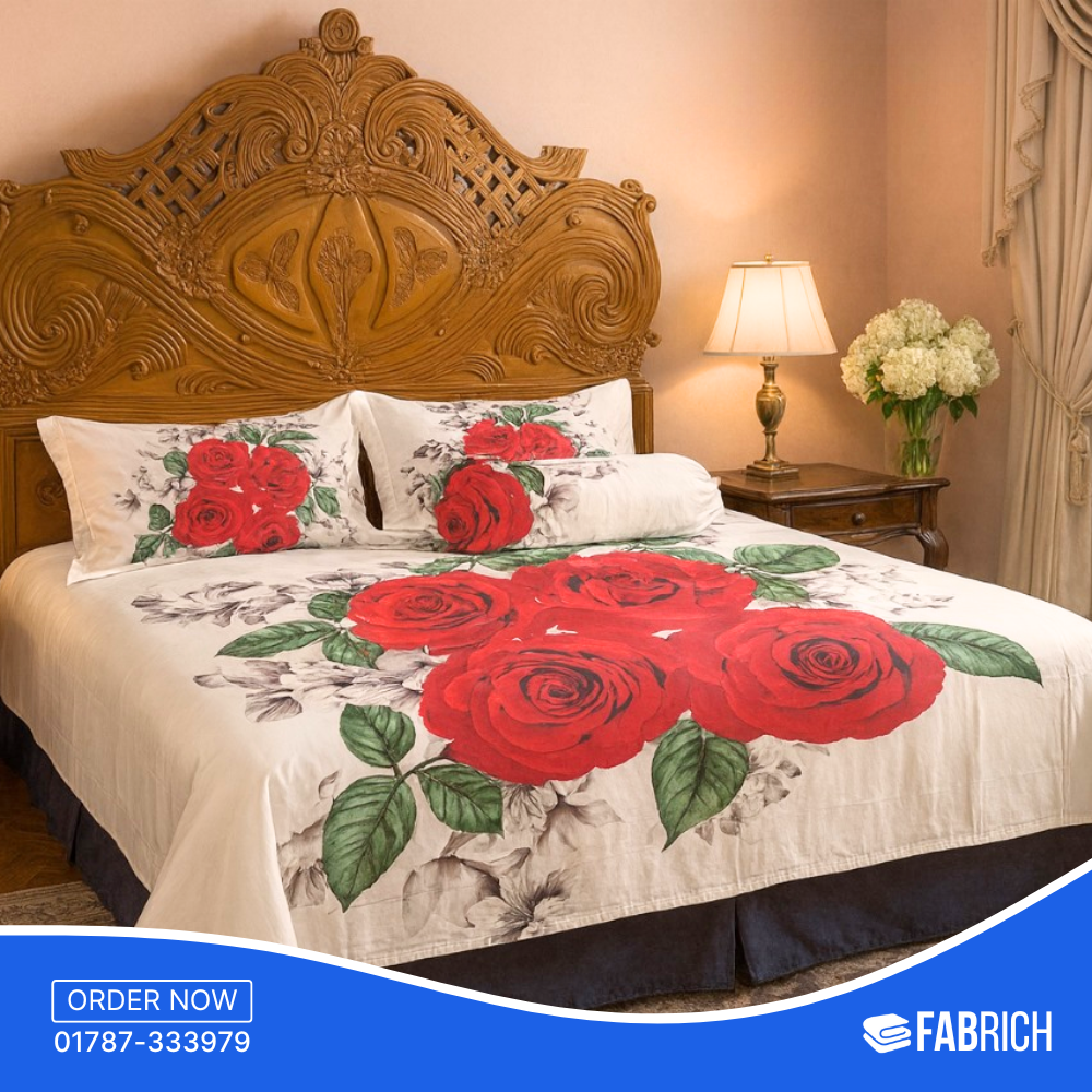Twill -Panel Fabric Bedsheet – BS1009